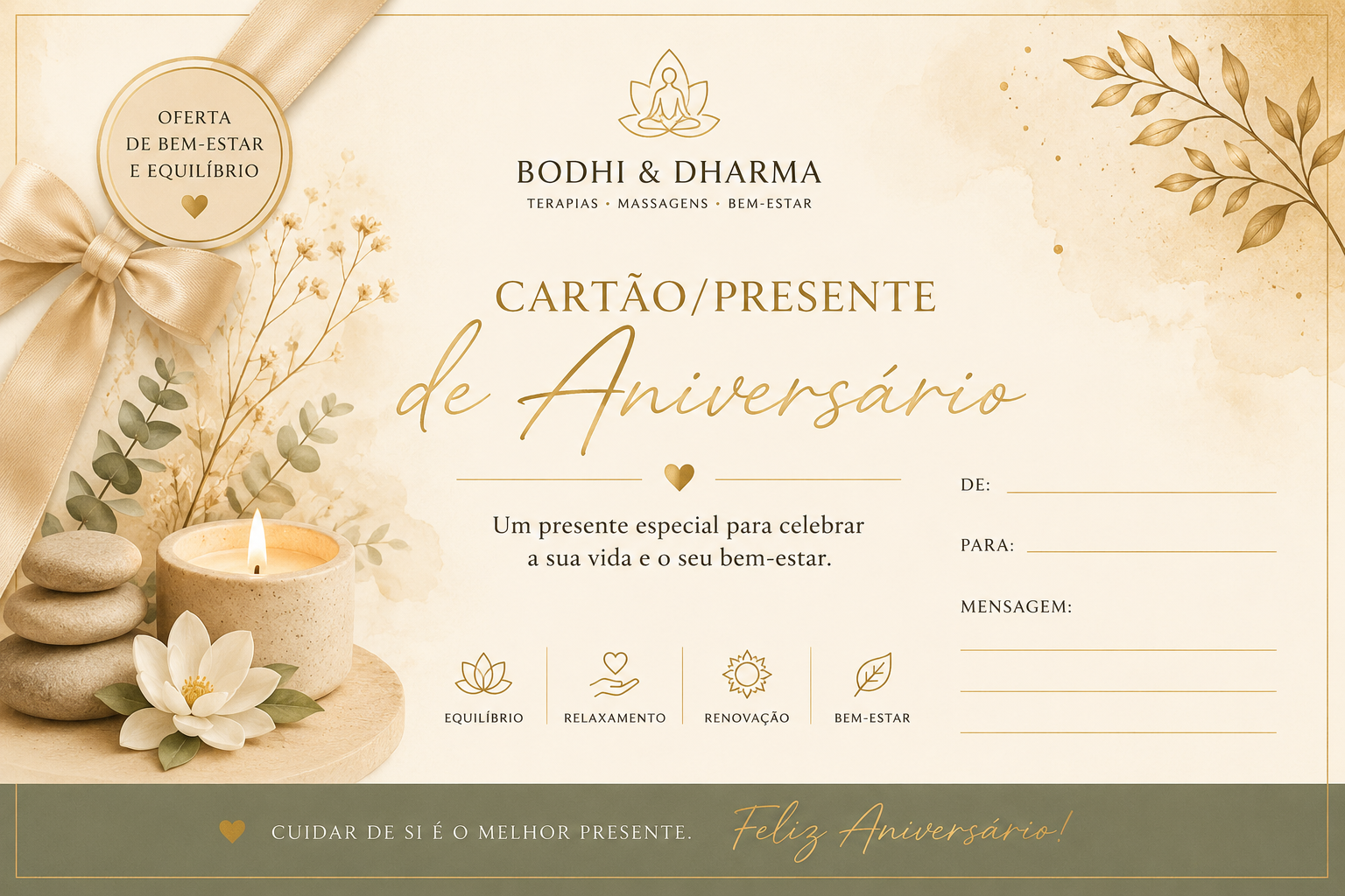 cartão/presente de aniversário